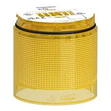 Steady LED illumination and a yellow polycarbonate lens