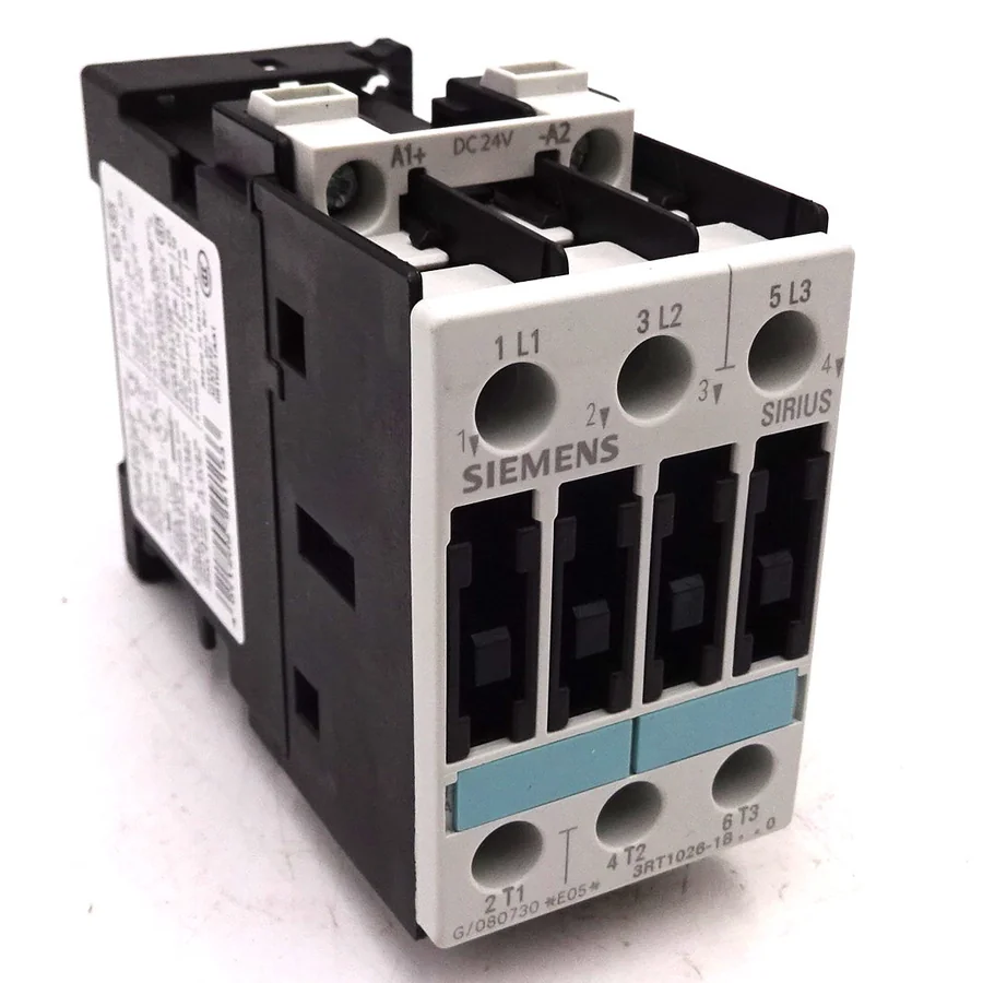  3-phase IEC rated contactor used for the control of electric motors. 