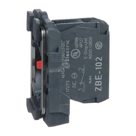  Plastic contact block with a fixing collar