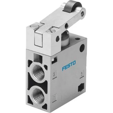 Pneumatic roller lever valve