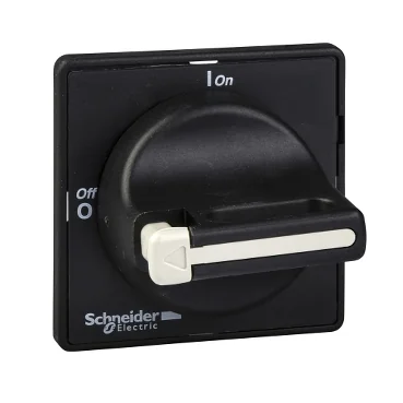 Plate and black rotary operating handle