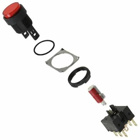 Illuminated round pushbutton switch